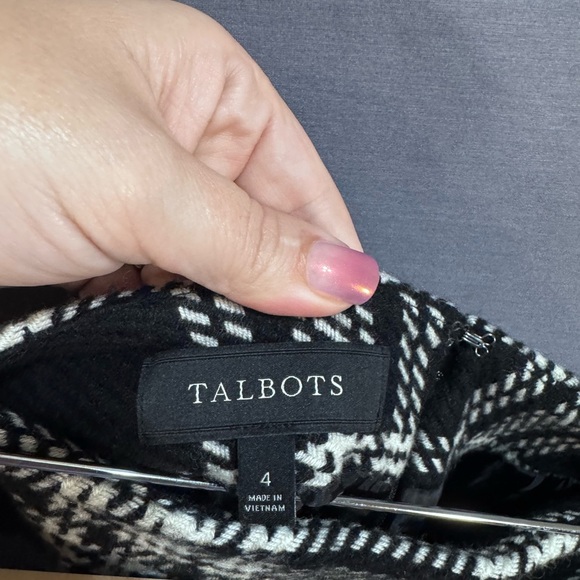 Talbots Black and White Checkered Pencil Skirt - Picture 4 of 4
